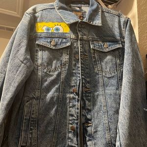 Brand new. Members Only + Nickelodeon Sponge Bob Jean jacket.
